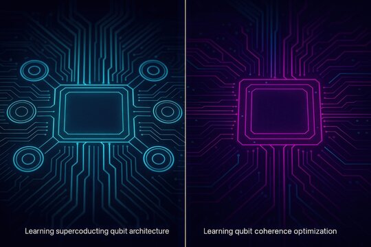 Exploring advanced qubit architecture and coherence optimization within a high tech quantum computing framework showcasing intricate circuit design and luminous technological evolution