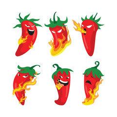 Chilli stock vector design. Chilli illustration with various styles.