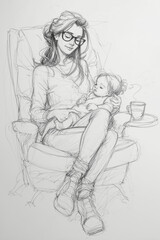 Serene Motherhood A Gentle Embrace