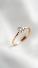 Elegant Solitaire Diamond Engagement Ring
