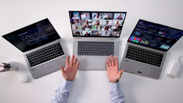 Online Video Conference Business Meeting Call