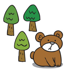 森に住むクマ　クマ　熊
animal_bear