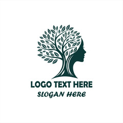 Human Tree Logo Set &ndash; Nature, Wellness, Eco-Friendly Organic Concept Designs