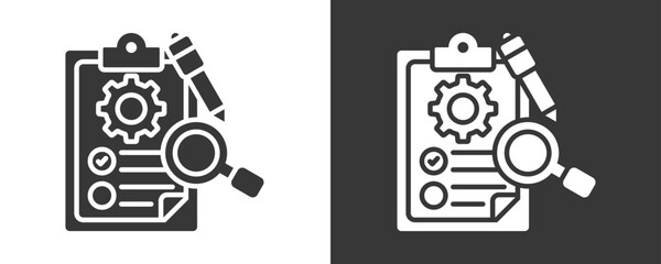 Obraz premium Inspection Icon Set Vector Collection Isolated In Black And White