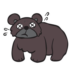 驚くクマ　クマ対策
animal bear