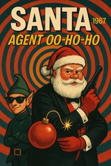 Santa secret agent poster