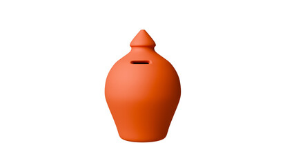 Traditional Terracotta Savings Pot Representing Cultural Heritage and Sustainable Money-Saving Practices