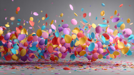 birthday cake with confetti