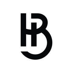 Initial HB Monogram Logo Design - Modern Abstract Lettermark Vector