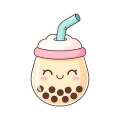 Kawaii Iced Boba Tea Cup