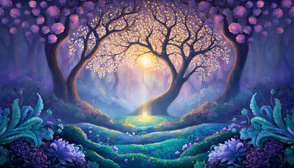 Nature and hope. surreal painting
