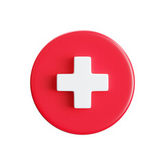 Fototapeta premium 3d render social media plus icon 