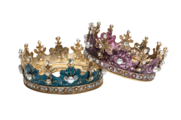 Luxury Pet Crown Accessories Artwork Isolated on Transparent Background