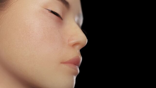 Skin care serum that nourishes the skin and reduces wrinkles on the face. 3D Rendering