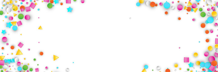 Confetti circles isolated. Round paper party confetti pattern