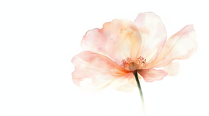 minimal watercolor single wildflower