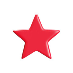 3d render social media star icon 