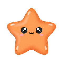 Cute starfish with happy face smooth simple shapes and charming kawai character cut kawai images jpg