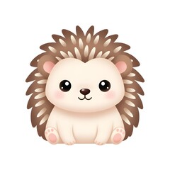 Tiny hedgehog smiling with soft spikes smooth rounded body and premium kawai style cut kawai images jpg