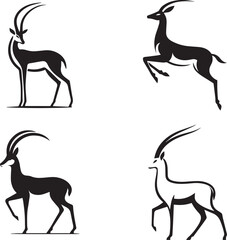 Obraz premium Deer & Antelope Silhouette Pack