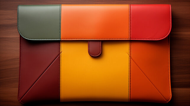 Multicolor Leather Portfolio
