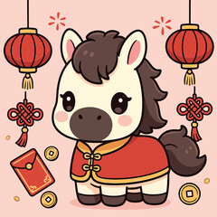 Adorable Year of the Horse Character – Chinese Zodiac