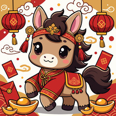 Adorable Year of the Horse Character – Chinese Zodiac