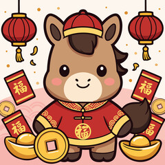 Adorable Year of the Horse Character – Chinese Zodiac
