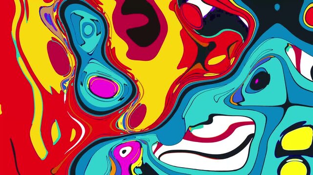 Vivid Trippy Animation Background for EDM, Raves, and Digital Art Shows
