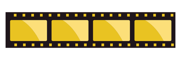 film strip icon Grunge 35mm film strip vector with blank frames, perfect for vintage cinema photography and movie reel illustration. seamless vintage filmstrip roll frame. Video or movie filmstrip ove