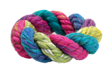 Pet Chewing and Tug Rope Toy isolated on transparent background