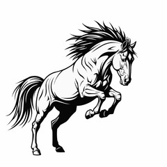 Majestic Horse Illustration - Powerful and Dynamic Design.