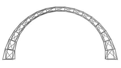 sleek 3d rendered exhibition truss archway. temporary display structure for trade show booths and corporate events.