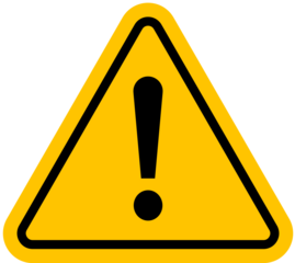 exclamation danger sign