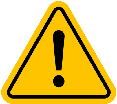 exclamation danger sign