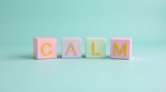 Discover inner peace with this pastel 'CALM' message for mindful relaxation and serenity now