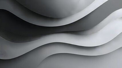 ia generated. Abstract design with overlapping wavy shapes in dark gray and black tones, creating modern texture and visual depth.