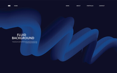 Dynamic abstract fluid background with flowing dark blue wavy shapes, creating a modern and elegant digital design, ideal for tech or art