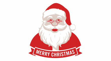 Cheerful Santa Claus wishes Merry Christmas, spreading holiday cheer and joy for festive designs, greeting cards, and seasonal promotions
