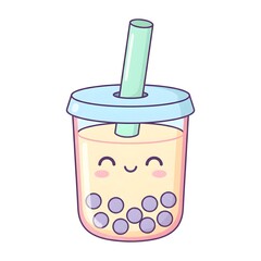 Kawaii Milk Tea with Hearts Topping