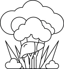 A tree with a bird on it