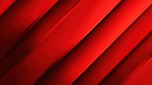 A vibrant red abstract pattern of diagonal parallel bars with soft shadows