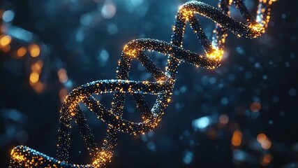 3d dna animation for futuristic genetics and genomics study video - Powered by Adobe