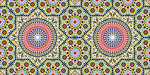 Islamic mosaic seamless pattern