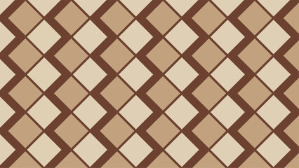 A geometric seamless pattern of rhombus or diamond shapes arranged diagonally. Diagonal square vector background in earth tones.