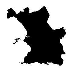 Marseille France city map silhouette vector illustration