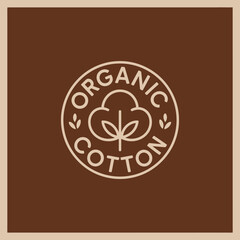 This minimalist illustration features an organic cotton label, highlighting the importance of eco-friendly materials and sustainability in modern fashion and textiles.