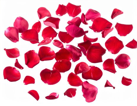 Red Flower Petal Scatter Minimal