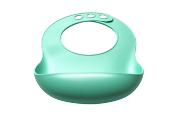 BPA-Free Silicone Feeding Bib for Toddlers isolated on transparent background