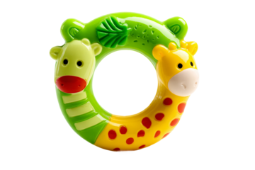 Fun Teething Toy for Baby Playtime isolated on transparent background